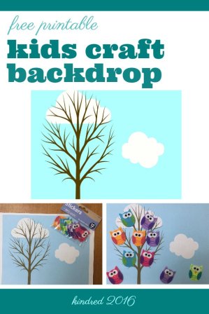 Free printable play mat of tree branches