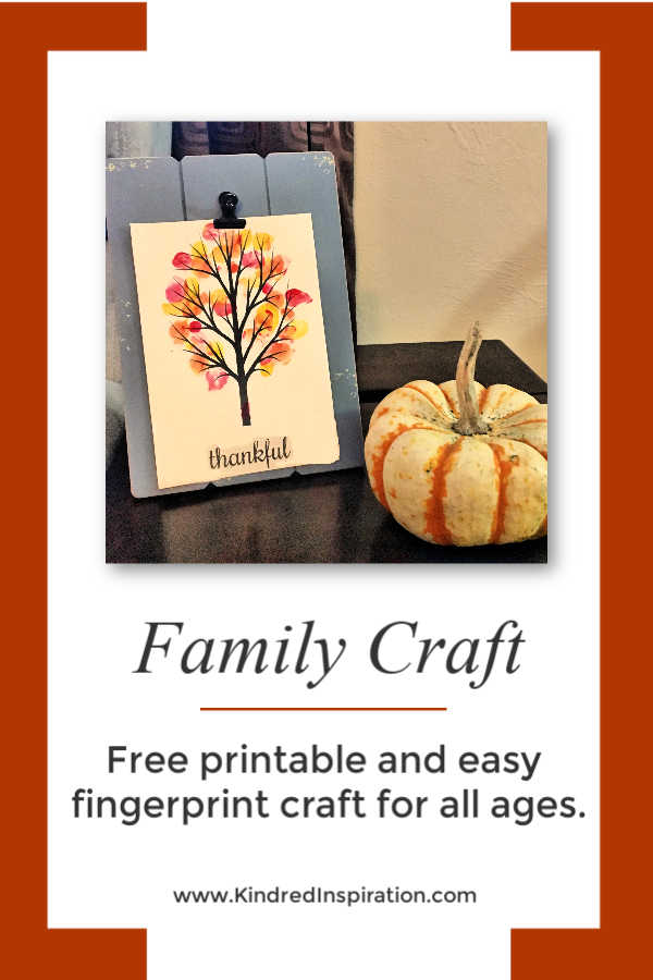 Printable Thanksgiving Craft Pin