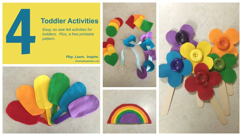 DIY no sew felt learning activities for toddlers