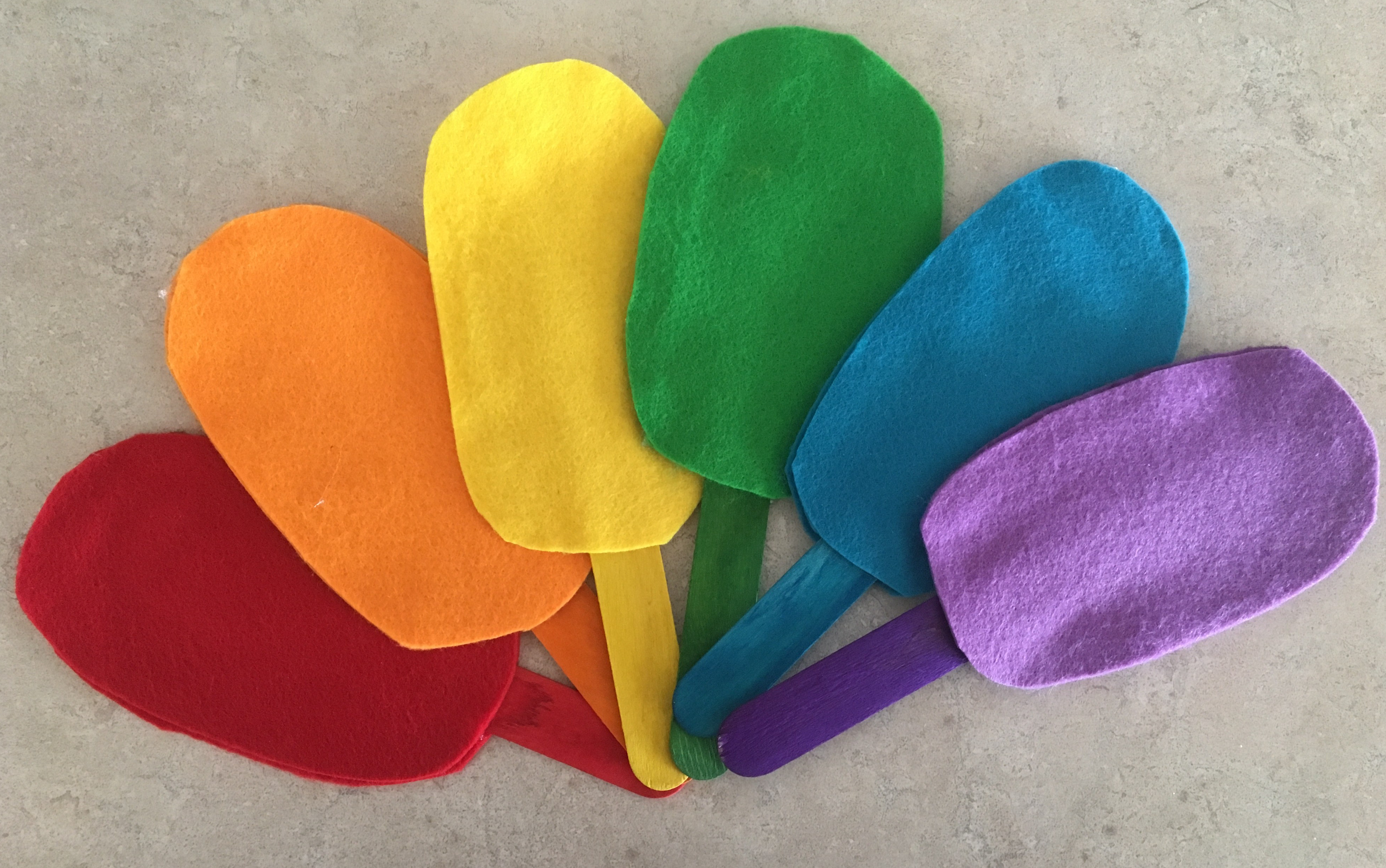 DIY Toddler Activity Matching Felt Popsicle Colors