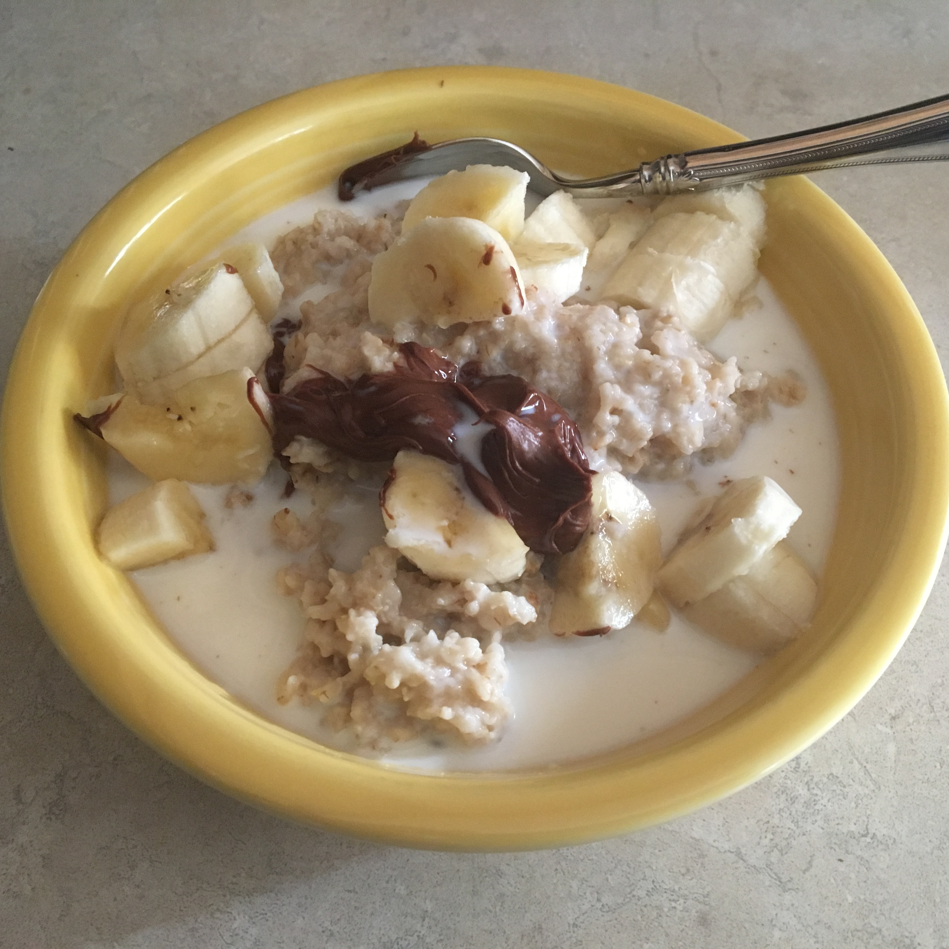 easy nutella banana oatmeal recipe