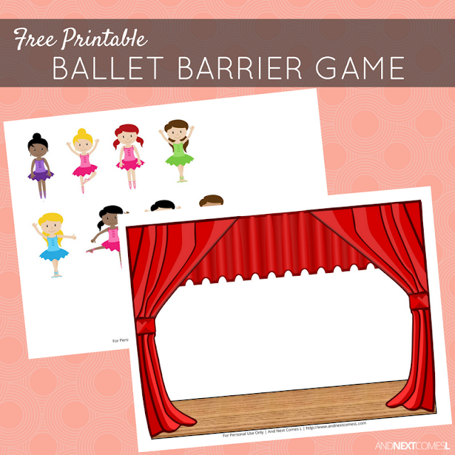 free printable ballet speech therapy barrier game