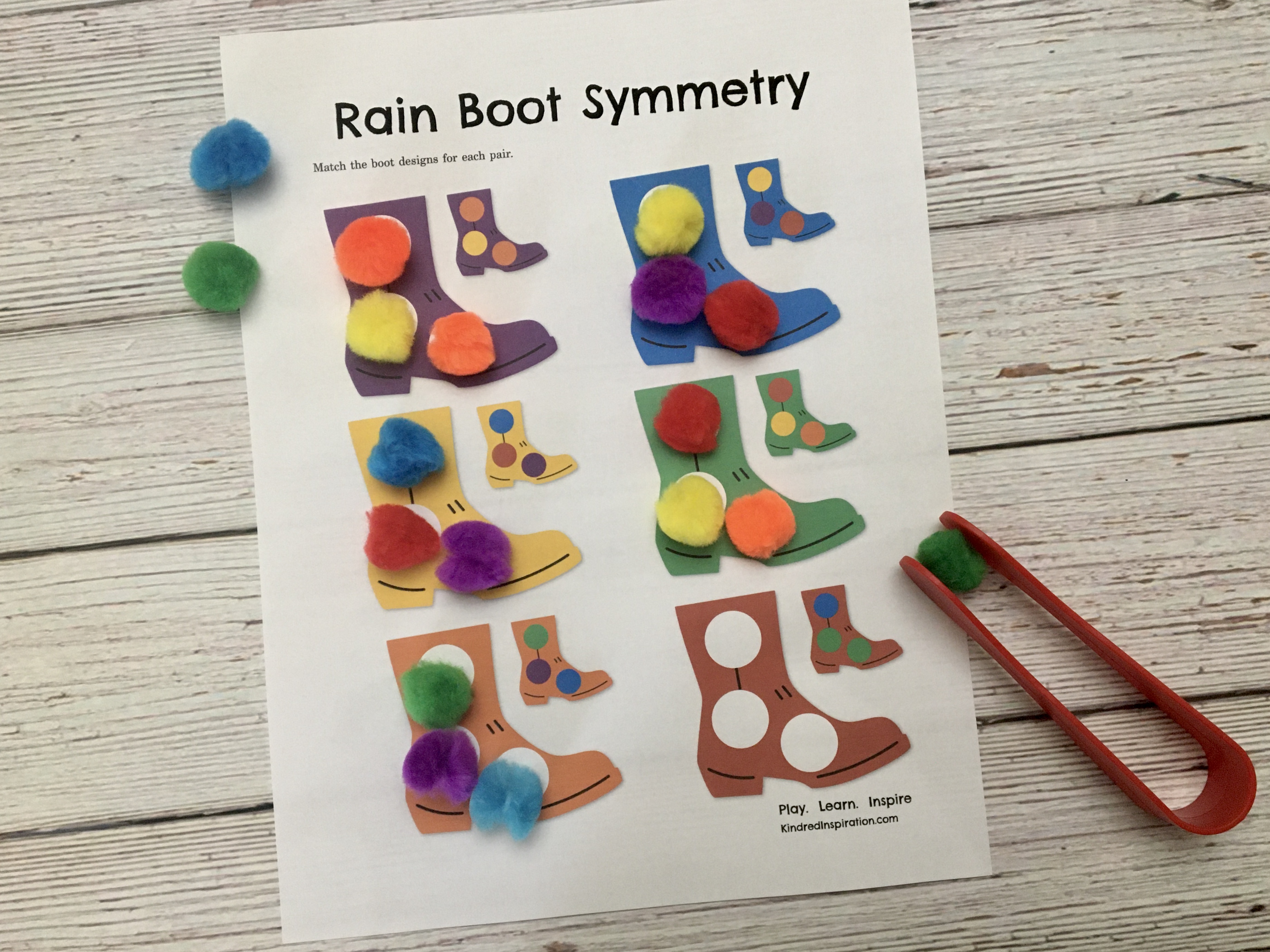 toddler pom pom activity printable mat busy book 3