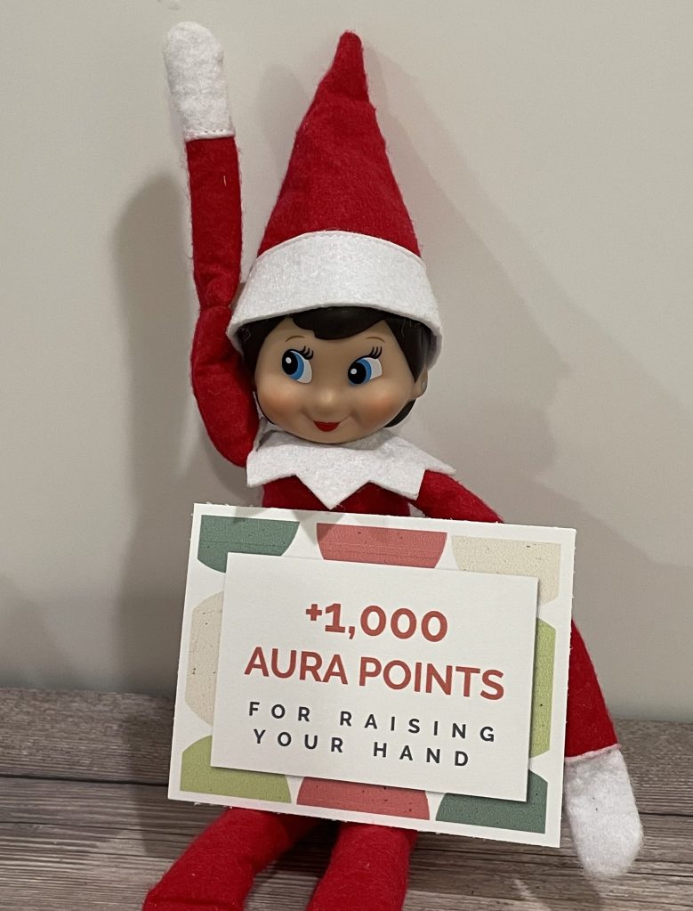 Christmas Elf Gen Alpha Slang Printable Sign Aura Points